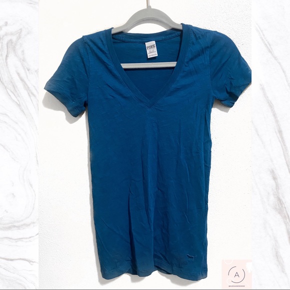 Blue VS PINK V-Neck top - Picture 1 of 2